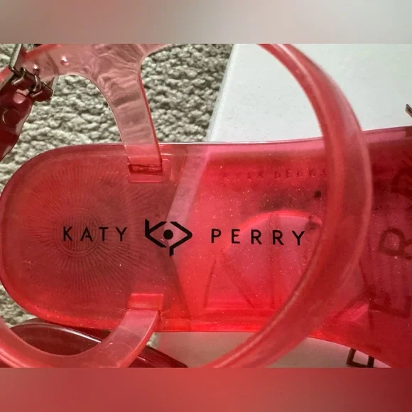 😻 Katy Perry Collections Pink Cat Sandals - Pre-loved/EUC like new - Size 6/36 - Picture 3 of 7